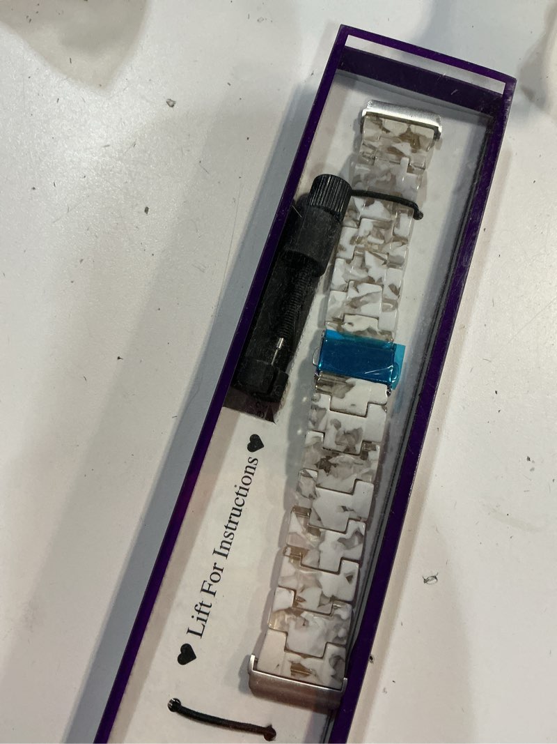 Condition photo showing New/Like New for DSAAplus Compatible with Fitbit Versa4/Sense2/Versa3/Sense, Versa/Versa 2/Versa Lite/Versa SE Bands Resin Fashion Smartwatch Replacement Wristband Strap for Women Men H rainbow Versa2/Versa/Lite