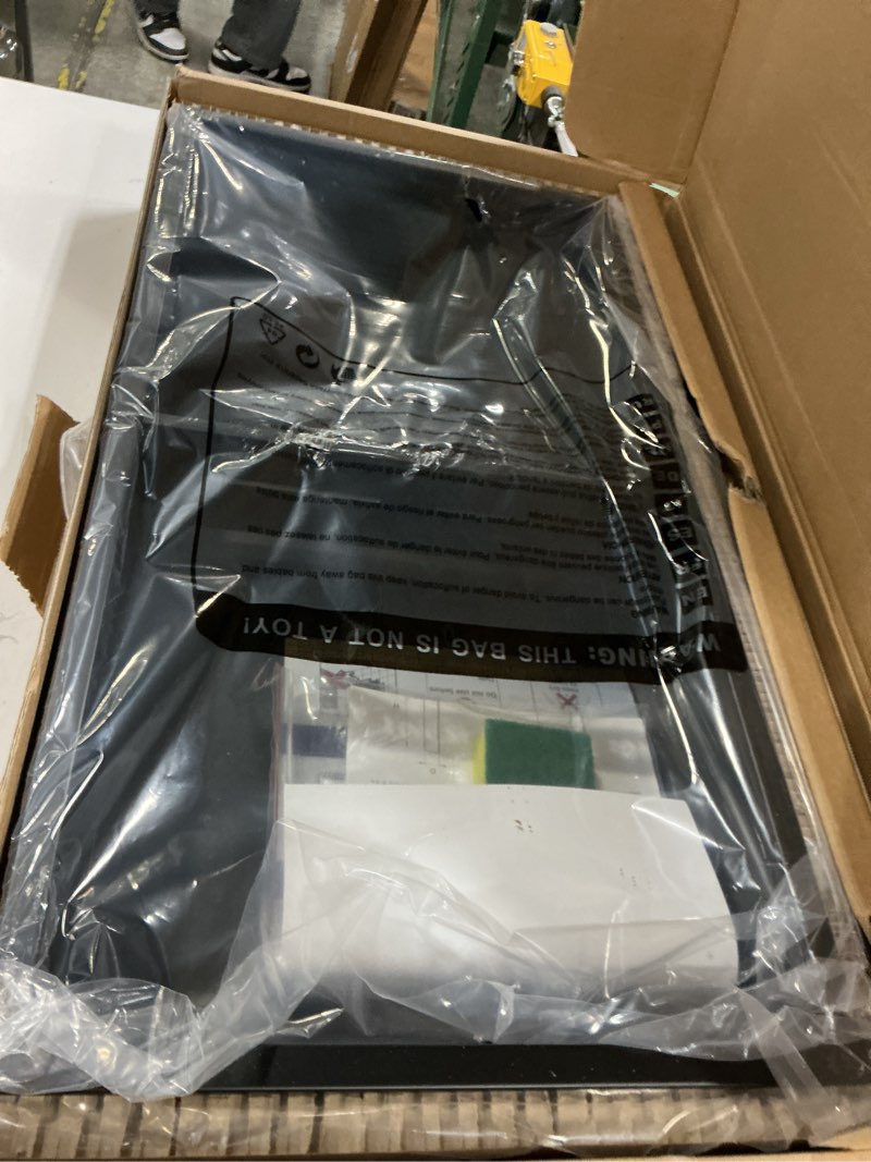 Condition photo showing Good Condition for Neodrain No Tile Shower Niche, Stainless Steel Wall Niche 13.1"X25.1"(Inner Size 12"X24"), Two-Tier Bathroom Shelf, NO Tile Needed Recessed Cabinet for Bathroom Storage, Matte Black Matte Black 12X24In