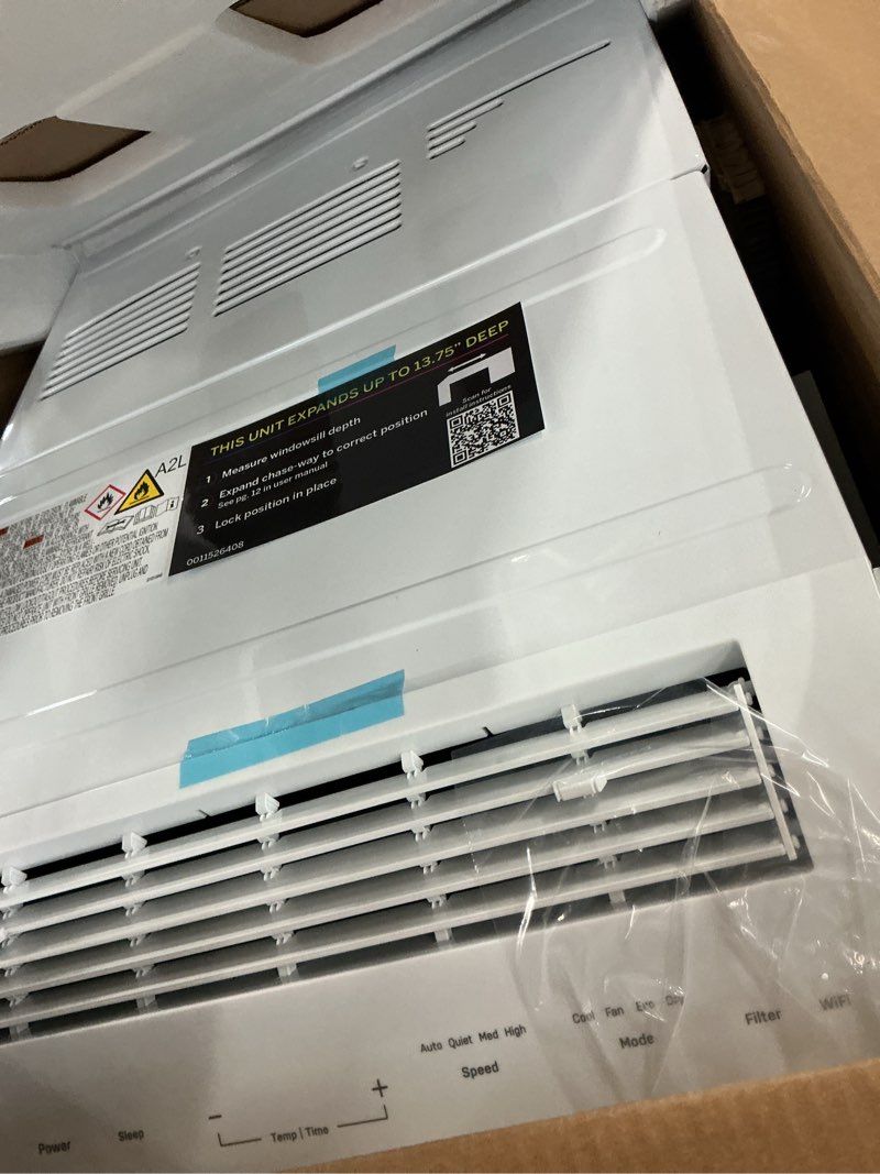 Condition photo showing Good Condition for ge profile clearview window air conditioner unit, 8,300 btu, energy efficient cooling up to 350 sq ft., ultra quiet, smart home capable, includes remote, white