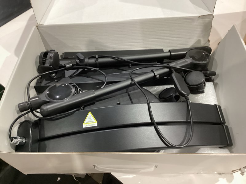 Condition photo showing New/Like New for iVict Half Moon Light, 57"- 80" Adjustable Height Lash Light for Eyelash Tech, 27.5“ ?Wide Head Lash Lamp & Angle with Phone Holder 360°Rotating for Tattoo, Nail(Black) Black 27.5" Lash Light