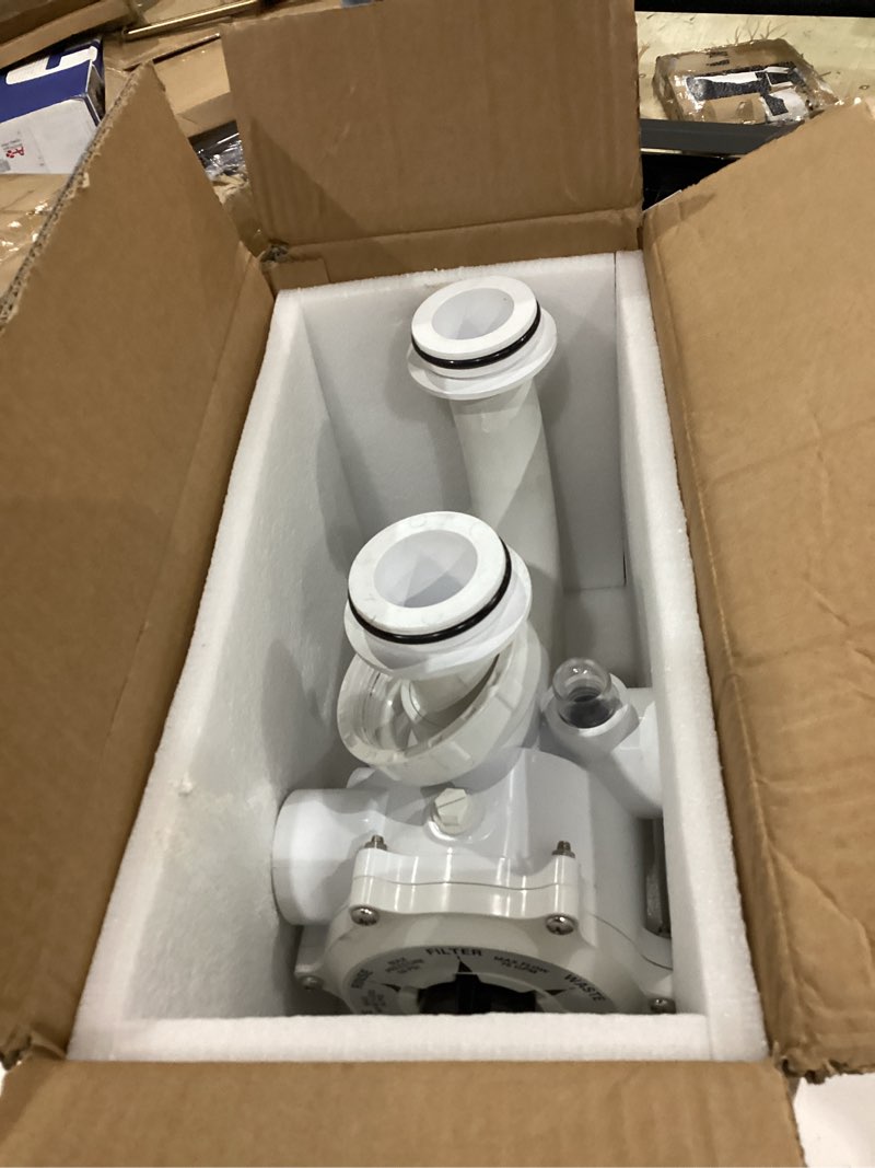 Condition photo showing As Is for 261173 1-1/2" multiport valve 6 positions side mound backwash valve | replacement for pentair quad d.e. and sand filter(right side), 1.5 inch threaded ports, durable pvc, easy install