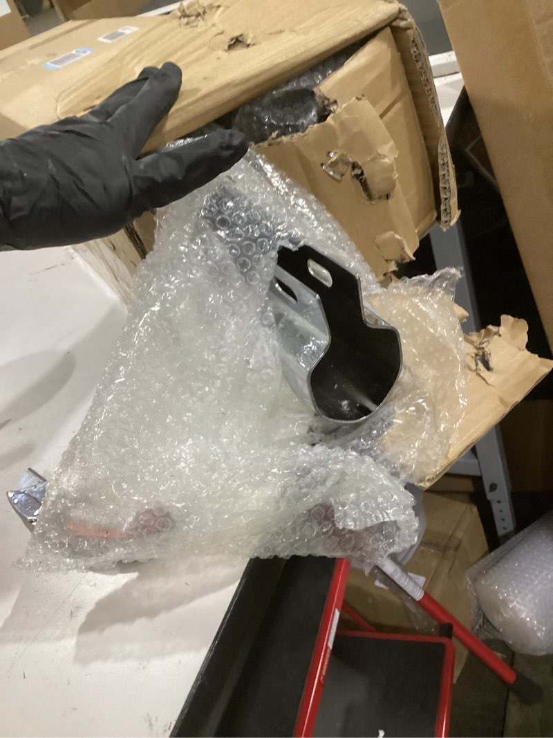 Condition photo showing Good Condition for chrome straight spring loaded mud flap hanger 2.5" bolt spacing,30" length.13inch length enhanced spring inside. with 2pcs reflective plate 2-1/2"