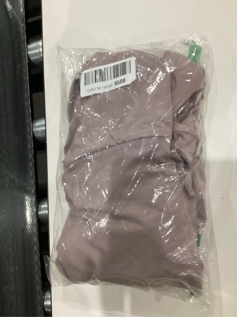 Condition photo showing New/Like New for Trendy Queen Women's Square Neck Summer Party Flowy Ruffle Hem Ruched Waist Mini Dress Rose Taupe Small