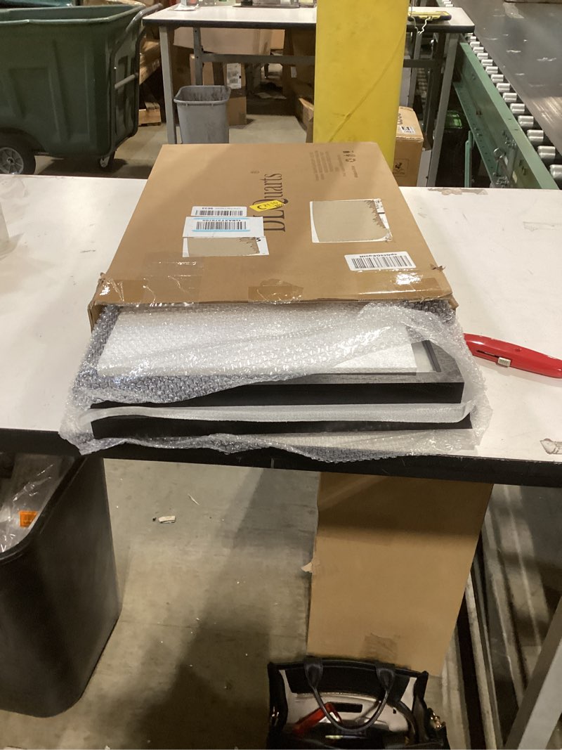 Condition photo showing New/Like New for DLQuarts 13x19 Floating Picture Frame for 11x17/11x14 Photos, 2-Pack Solid Wood Double Plexiglass Wall Art Frames, Any Size Photo up to 13x19 Display, Black Charcoal Black 13x19