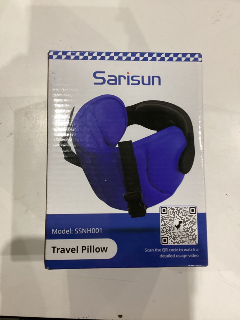 Condition photo showing New/Like New for Travel Pillows for Airplanes, Airplane Pillow for Long Flight, Airplane Head Strap with Eye Mask for Sleep, Travel Neck Pillow for Car Road Trip, 360° Support Headrest, Stop Bobblehead, Black