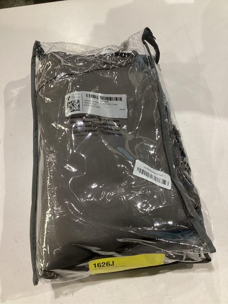 Condition photo showing Good Condition for nicetown grey blackout patio sliding door curtains 84 inch length, grommet room divider thermal insulated curtain drapes for french door/living room (gray, w100 x l84, 1 panel) grey 100"w x 84"l (pack of 1)