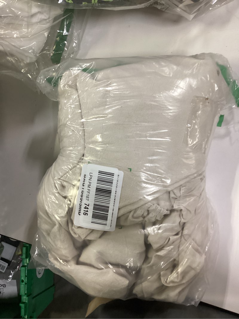 Condition photo showing New/Like New for Retro Farmhouse Ruffle Tablecloth Cotton Flounces Trim Washable Table Cover Tablecloths for Rectangle Table Baby Shower Kitchen Party Wedding Decor,60''x120'' Off-white 60" x 120" (Rectangular)