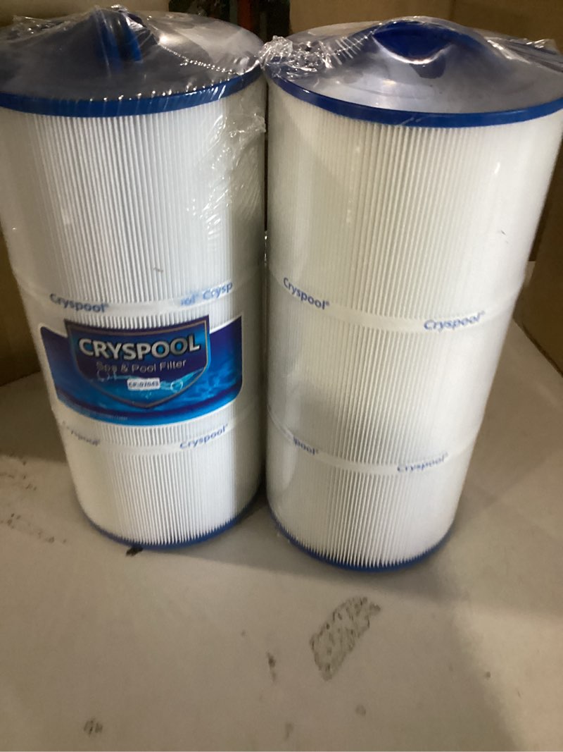 Condition photo showing New/Like New for cryspool® 07043 filter compatible with caldera 75, c-7375, 1019301, 73531, pcd75n, fc-3964, 75 sq. ft spa filter cartridge, 2 pack