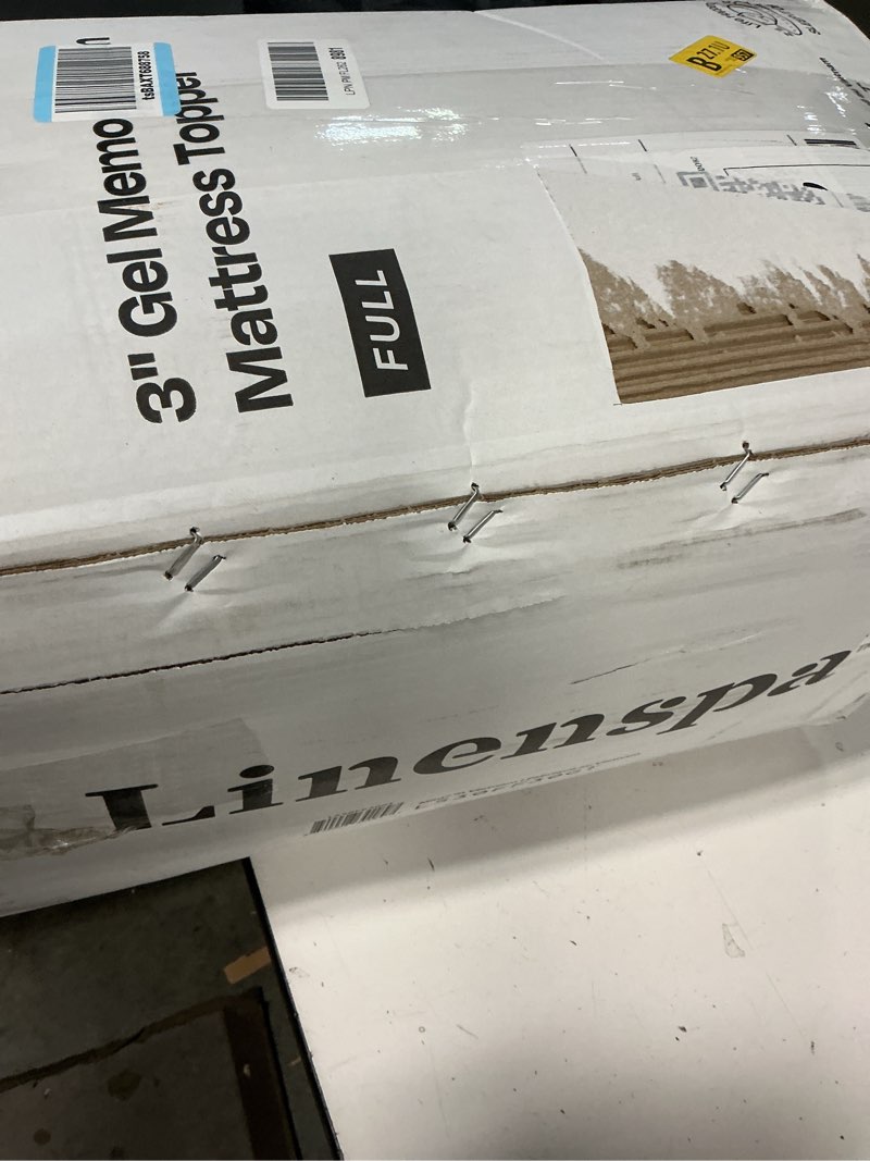 Condition photo showing Good Condition for linenspa memory foam mattress topper - 3 inch gel infused memory foam - plush feel - cooling and pressure relieving - certipur certified - dorm room essentials - full size full 3 inch classic gel