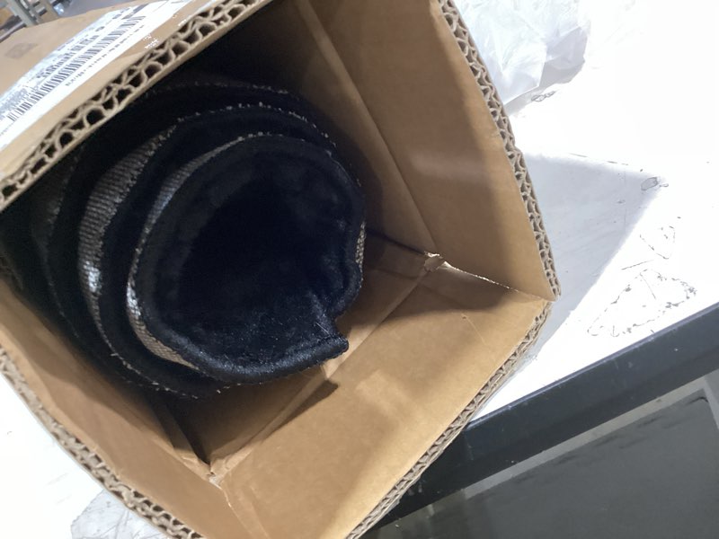 Condition photo showing Good Condition for similiar product not like stock photoarea rug for living room - 3x5 soft faux rabbit fur modern geometric wave carpet for bedroom, black 3' x 5' black