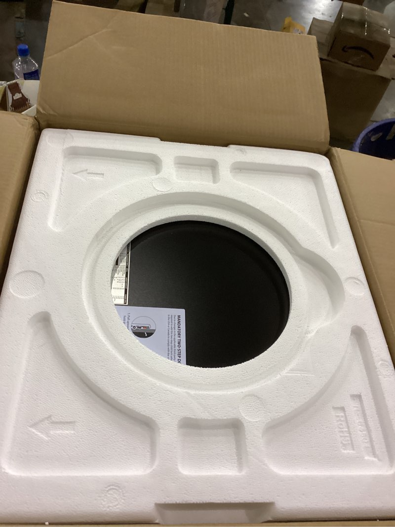 Condition photo showing As Is for TOSHIBA Air Fryer Combo 8-in-1 Countertop Microwave Oven, with Convection, Broil, Odor Removal Mode, 12.4" Position Memory Turntable, Child-Lock, 1.0 Cu.ft, Black Stainless Steel, ML2-EC10SA(BS) Air Fryer-1.0 Cu.Ft.