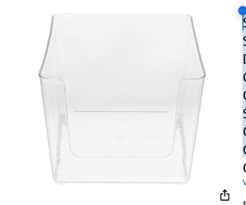 Storage Bins Clear Book Storage Organizer Box DVD/CD Storage Box Clear DVD Holder Case Open Front Stackable Storage Container Shelf Organizer Bin for Video Games Books Home