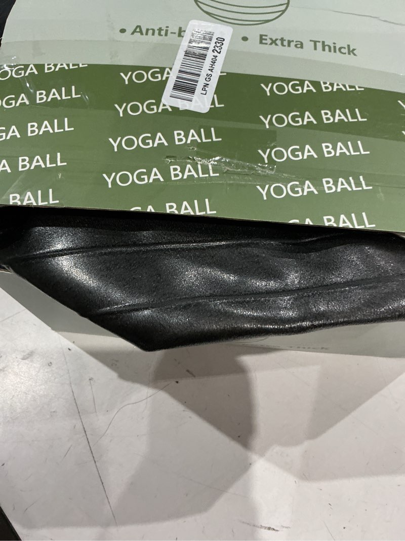Condition photo showing As Is for extra thick exercise yoga ball, 5-size anti-burst heavy duty stability gym ball for fitness, core workout, pregnancy & office chair, includes quick pump xxl(31-33ines/78-85cm)