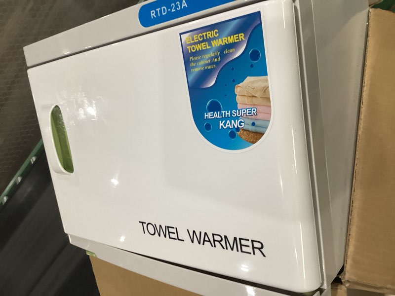 Condition photo showing Good Condition for hot towel warmer, 23l hot towel cabinet, 2-in-1 heated towel warmer for facials spa estheticians massage salon heats up quick towel heater