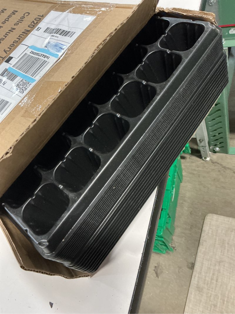 Condition photo showing Good Condition for 10 pack 1020 seed starter trays and 10 pcs 72 cell plug trays, thick durable seedling plastic nursery tray for td538 1020 tray germination (10 sets) 72 cells-shallow