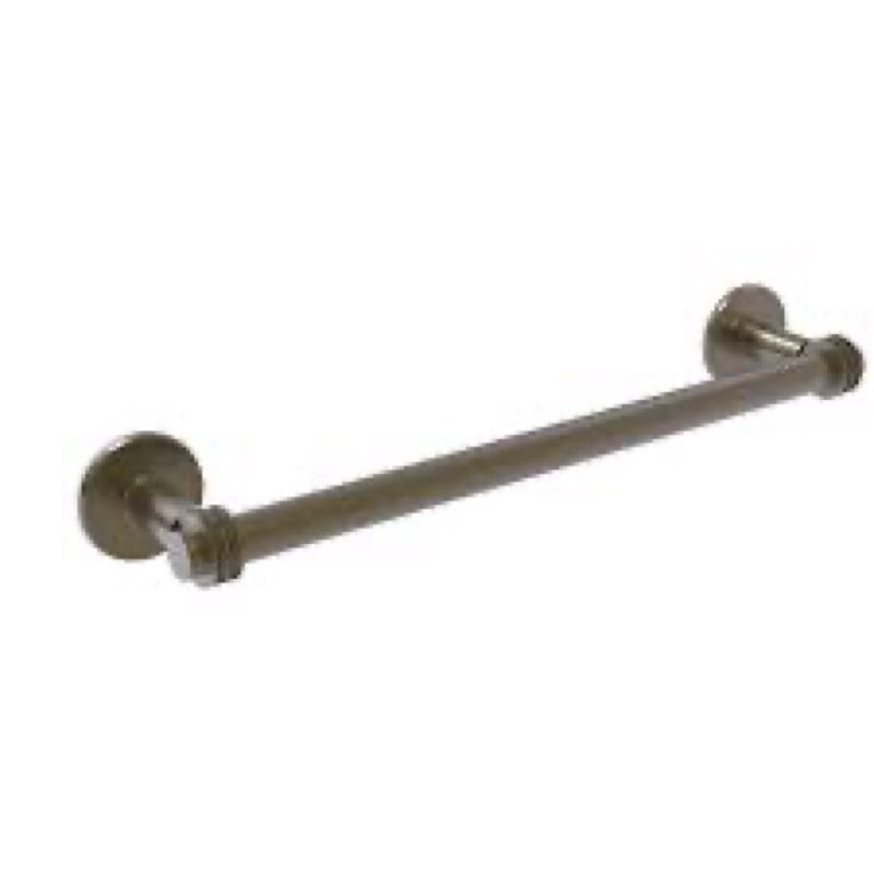 Allied Brass 2051D/24-ABR Continental Collection 24 Inch Dotted Detail Towel Bar, 24-Inch, Antique Brass