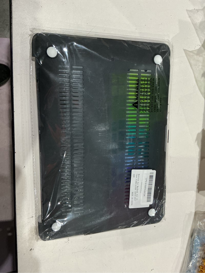 Condition photo showing Good Condition for mektron for macbook air 13.3 inch case 2010-2017 release a1466 a1369, matte black colorful giraffe hard laptop case shell & keyboard cover & dust plug