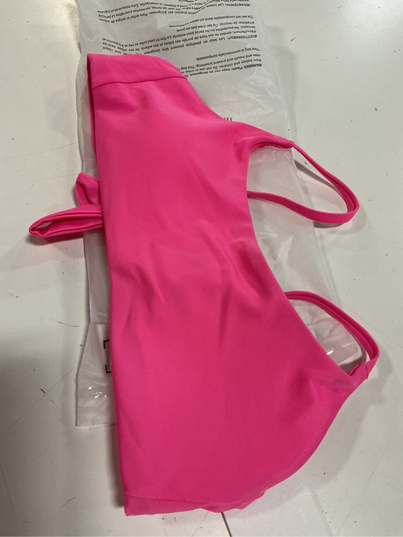 Condition photo showing Good Condition for italian scoop neck bikini top, xs, bubblegum pink