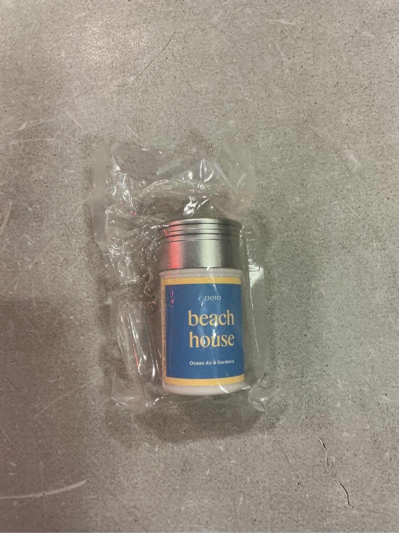 Condition photo showing Good Condition for aera beach house – essential oil for home diffuser - notes of ocean air, gardenia, tiare, & lily of the valley – summer fragrance capsule refill - works with the aera diffuser (25ml)
