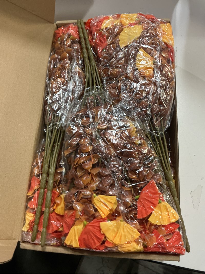 Condition photo showing New/Like New for 20 Bundles Artificial Flowers for Outdoors,UV Resistant Fake Outdoor Flowers,Faux Plastic Shrubs for Outside Indoor Home Décor(Blue) Blue 20 Bundles