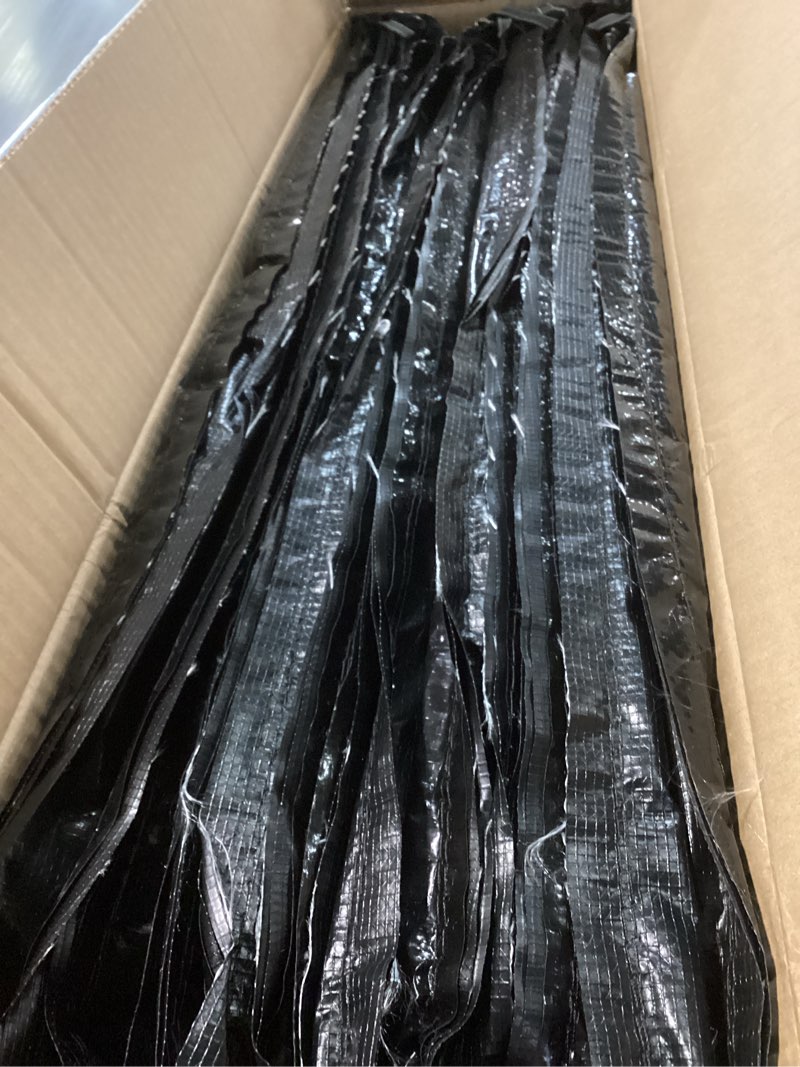 Condition photo showing As Is for universal trampoline repalcement safety pad, 8ft 10ft 12ft 14ft 15ft 16ft waterproof surround spring foam cover for round frame 16ft black