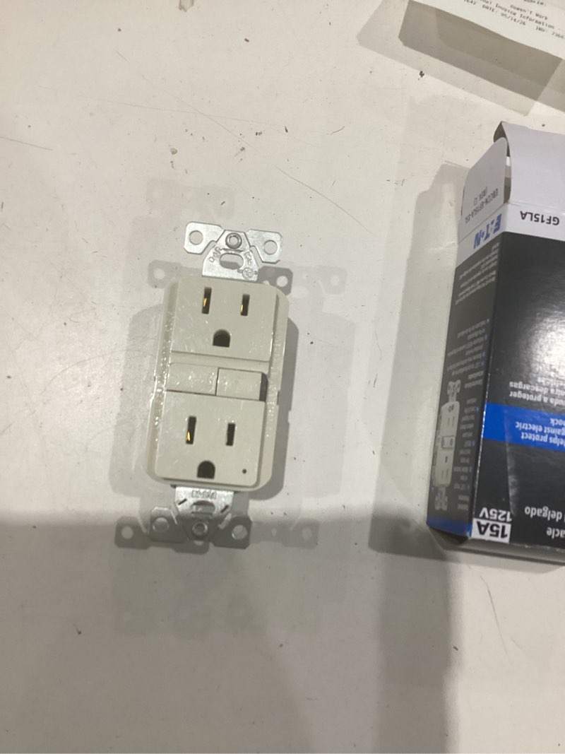 Condition photo showing Good Condition for eaton 15 -amp 125-volt gfci residential decorator outlet receptacles , light almond