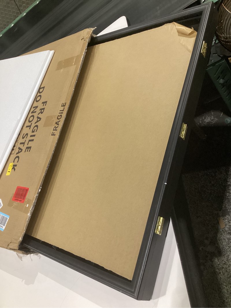 Condition photo showing Good Condition for mlikero baseball card display case, 36 graded card display frame lockable, trading card display with uv protection sports card display case for baseball cards, football cards, sports cards 36 card-horizontal-1 pack