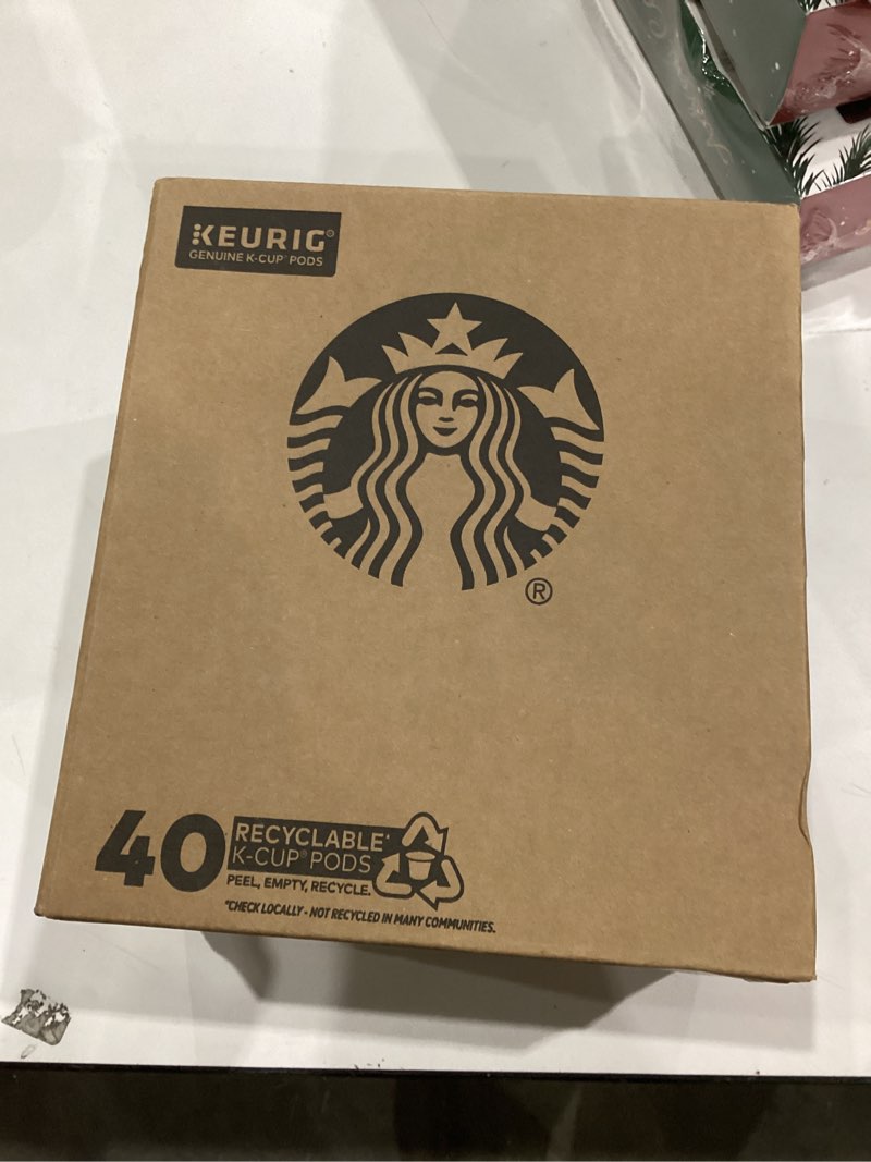 Condition photo showing As Is for Starbucks K-Cup Coffee Pods, Naturally Flavored Coffee Variety Pack for Keurig Brewers, 100% Arabica, 1 Box (40 Pods) Flavored Variety Pack 40 Count (Pack of 1)