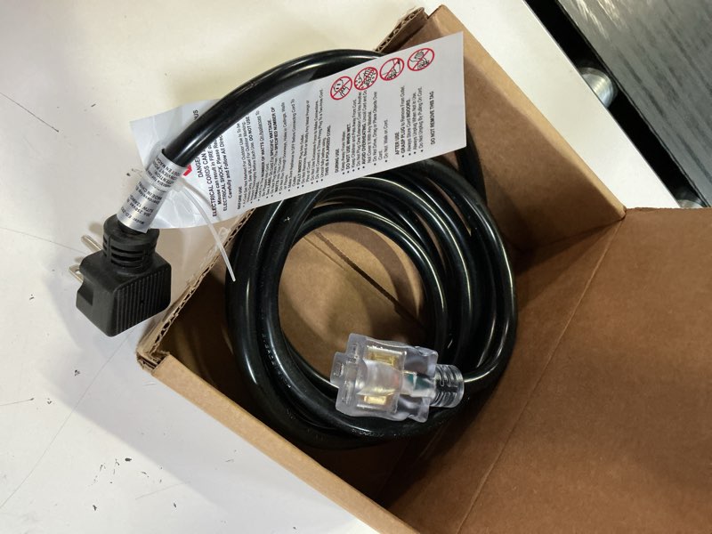 Condition photo showing New/Like New for nema 6-20p to 6-20r/6-15r extension cord 6ft, 12 gauge heavy duty durable power cable, t-blade cord with led indicator for indoor/outdoor, 20 amp, 250volt, 12/3 awg, etl listed