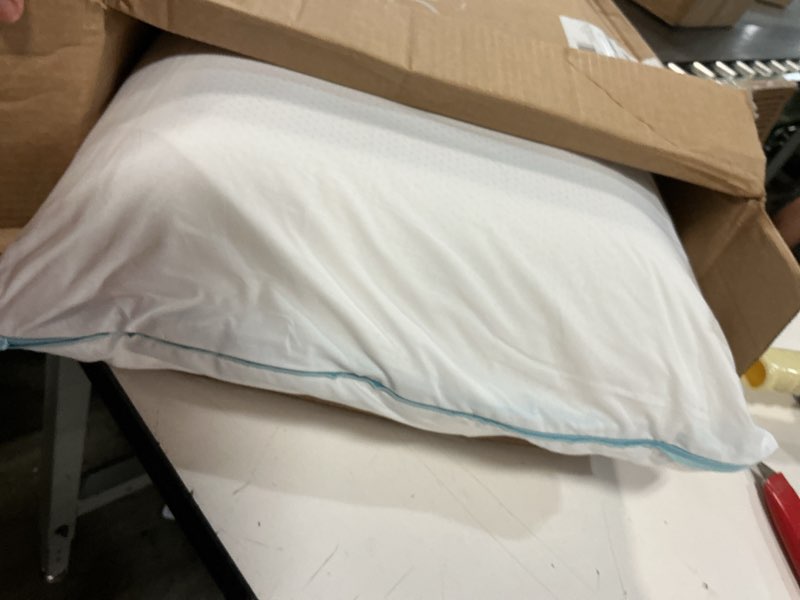 Condition photo showing As Is for Tempur-Pedic TEMPUR-Cloud Dual Cooling Pillow, Queen, White Queen 1