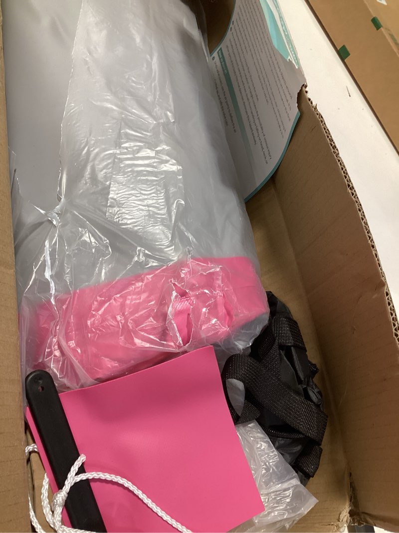 Condition photo showing Good Condition for air mat tumble track, gymnastics mats tumbling track with electric air pump for home use cheerleading training kids gym yoga pink 10ftx3.3ftx4inch