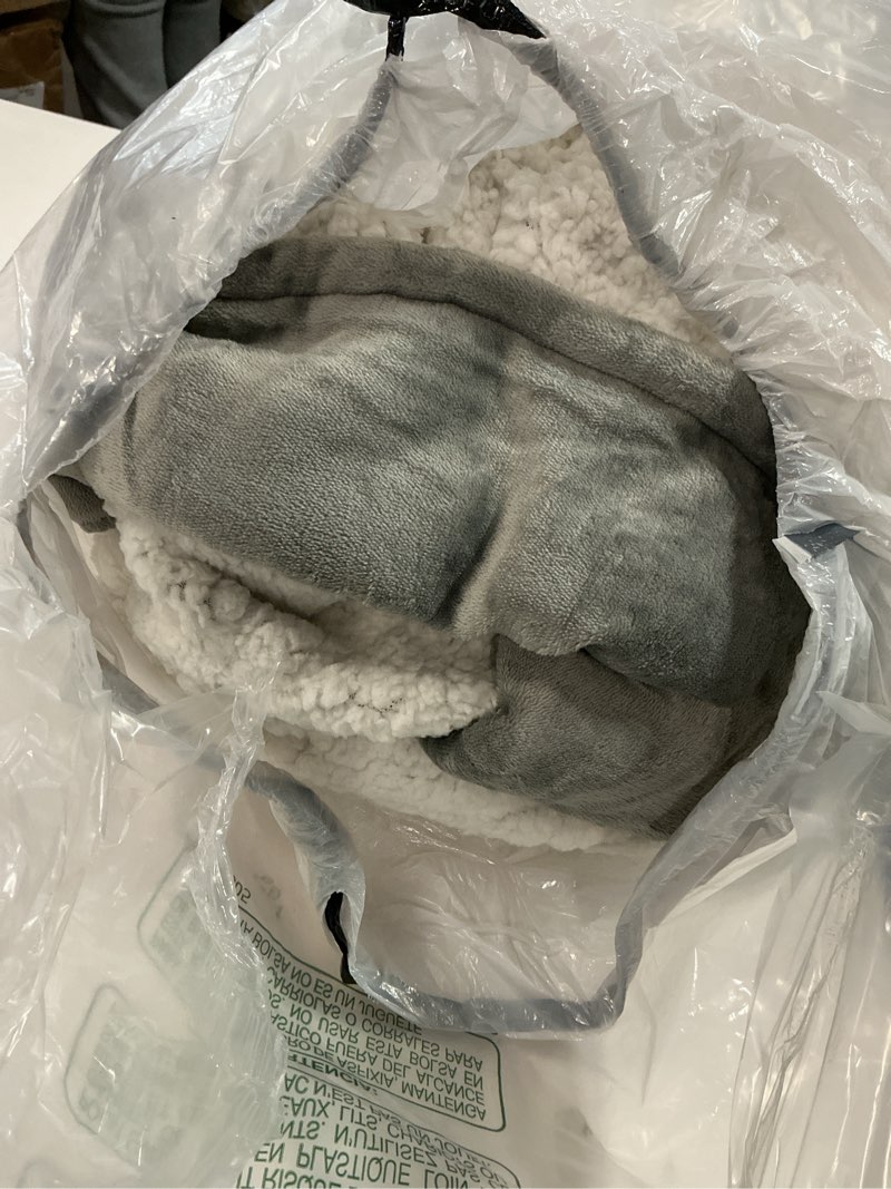 Condition photo showing As Is for Electric Blanket King 100" x 90" - Soft Flannel Sherpa Heated Blanket with Dual Control, 5 Heating Levels & 10 Hours Auto Off, Heating Blanket with ETL Certification (Grey) 06 - Grey King - 100" x 90"
