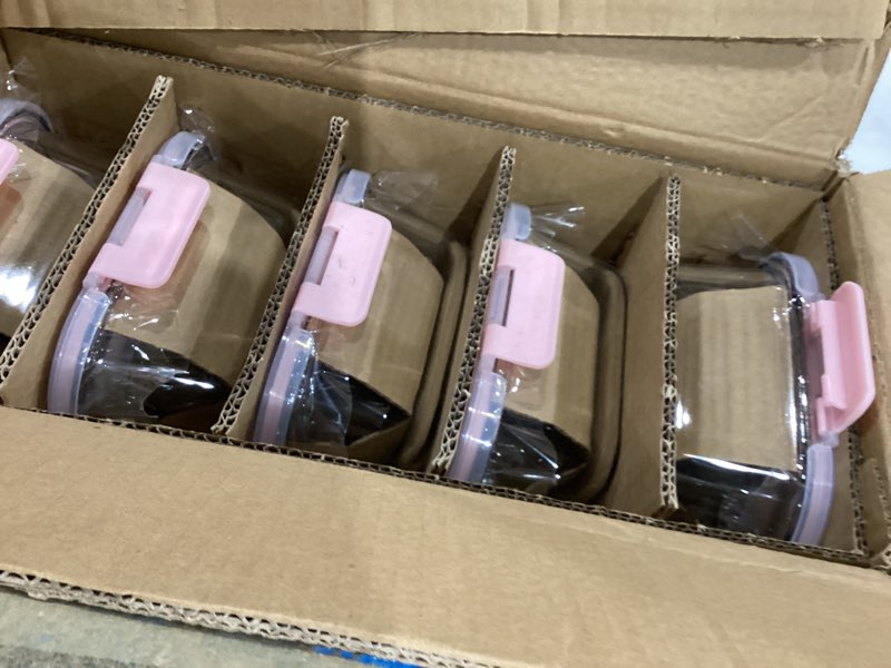 bayzz 10 pack glass meal prep containers, glass food storage containers with lids, airtight lunch bo