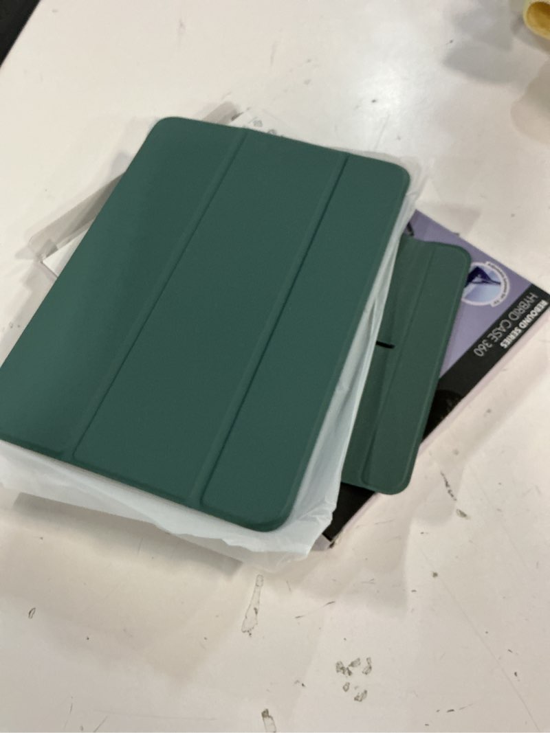 Condition photo showing Good Condition for esr for ipad air 11 inch case m4/m3/m2 (2026/2025/2024), ipad air 5th/4th gen case (2022/2020) 10.9 inch with pencil holder, removable magnetic cover, vertical stand, rebound 360 series, green