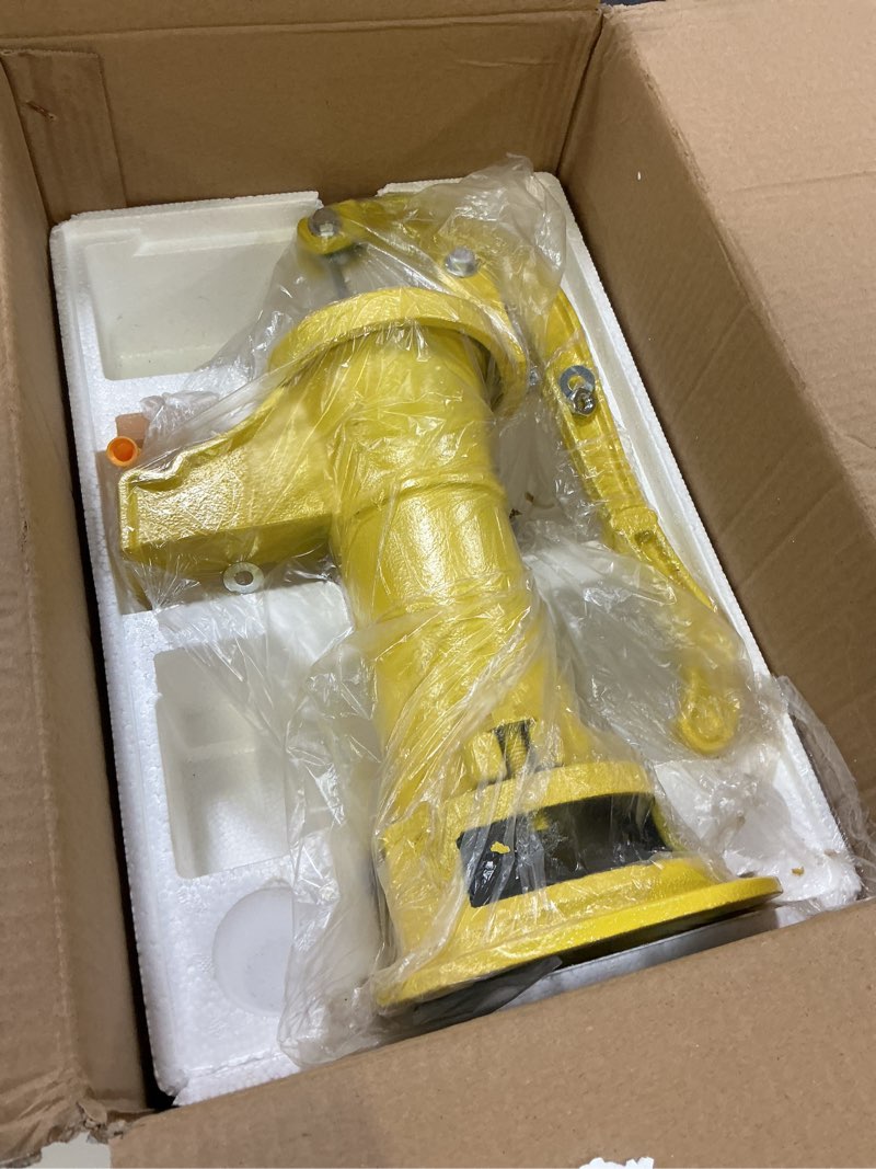 Condition photo showing Good Condition for vevor well hand pitcher pump, 25 ft maximum lift, antique cast iron manual hand water pump, npt 1-1/4 in connection, easy installation, old fashioned for outdoor garden, pond, backyard, farm, yellow yellow 15.75 in
