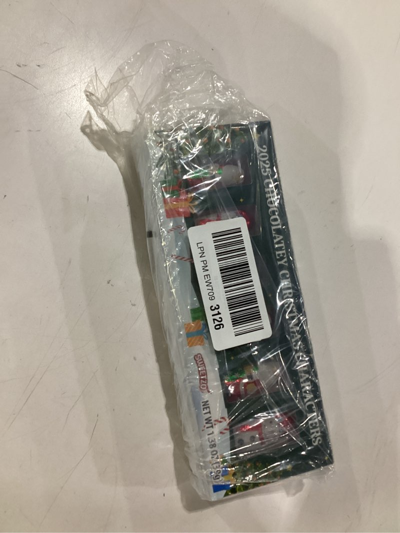 Condition photo showing Good Condition for mini chocolatey 2025 christmas characters, individually foil wrapped pieces, stocking stuffer candy, 1.38 ounces (pack of 3)