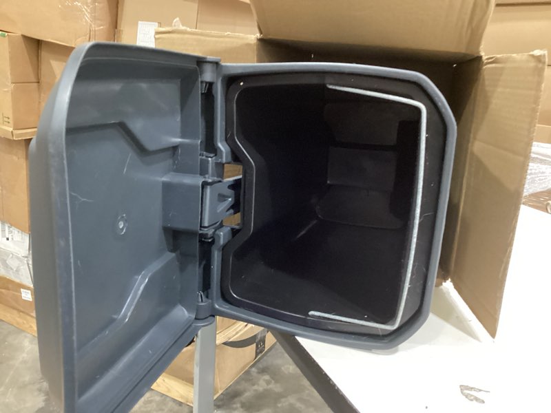 Condition photo showing As Is for dog poop trash can outside 20l with waste bags outdoor dog poop trash can for backyard with lid odorless waterproof foot pedal and removable inner bucket trash can with bags