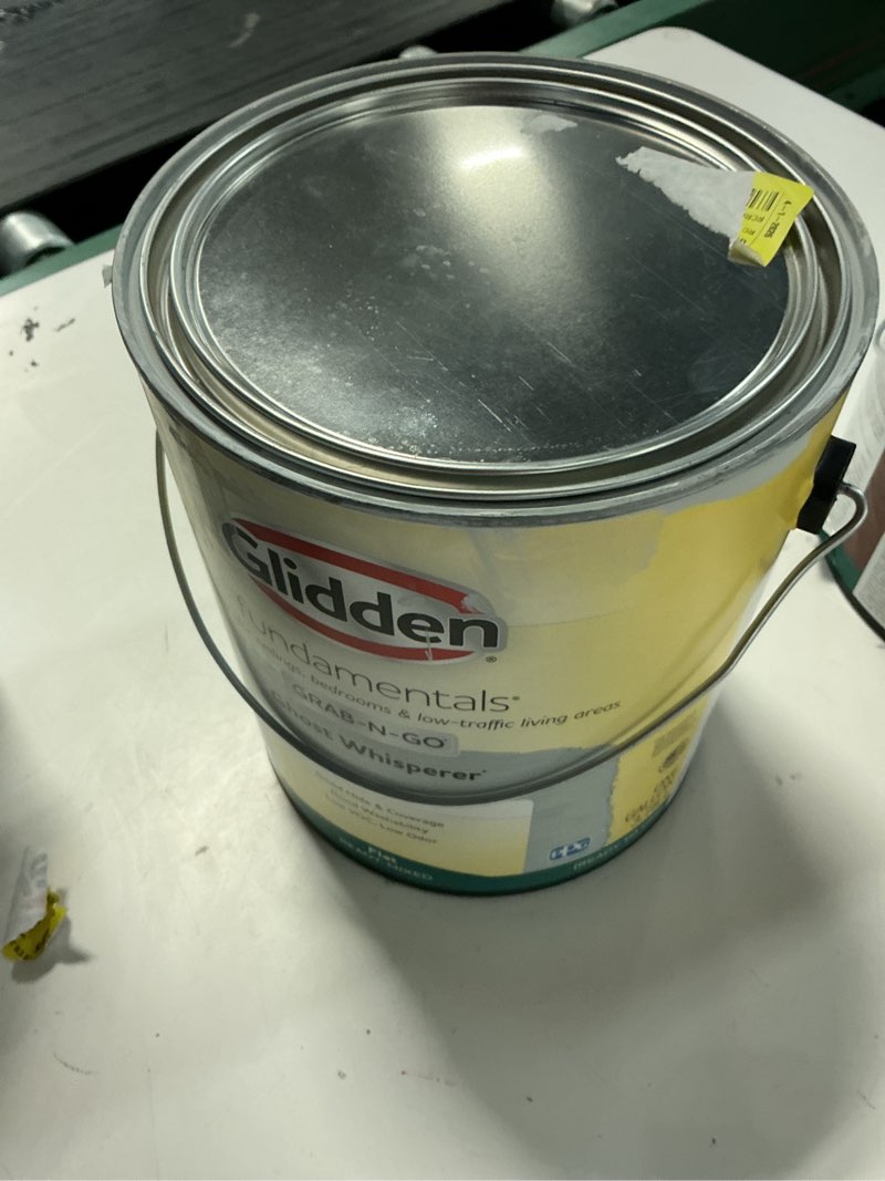 Condition photo showing As Is for glidden fundamentals matte interior paint grey and blue grab-n-go ghost whisperer, 1 gallon