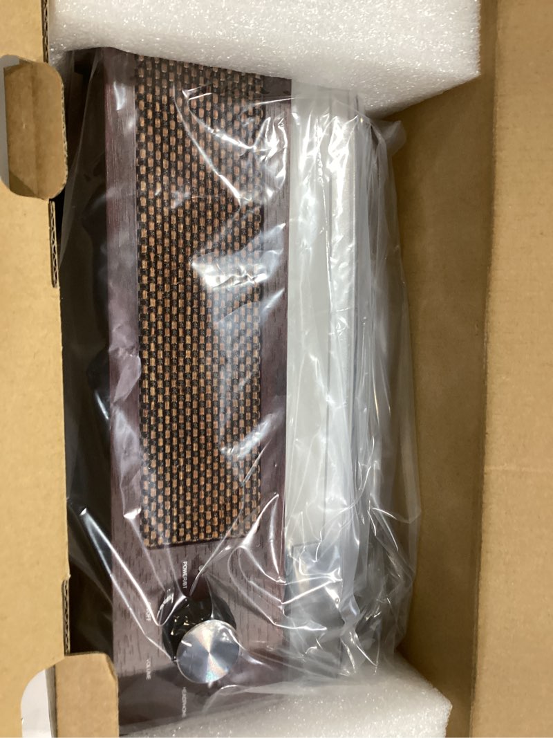 Condition photo showing New/Like New for Vinyl Record Player Turntable with Built-in Bluetooth Receiver & 2 Stereo Speakers, 3 Speed 3 Size Portable Retro Record Player for Entertainment and Home Decoration Brown