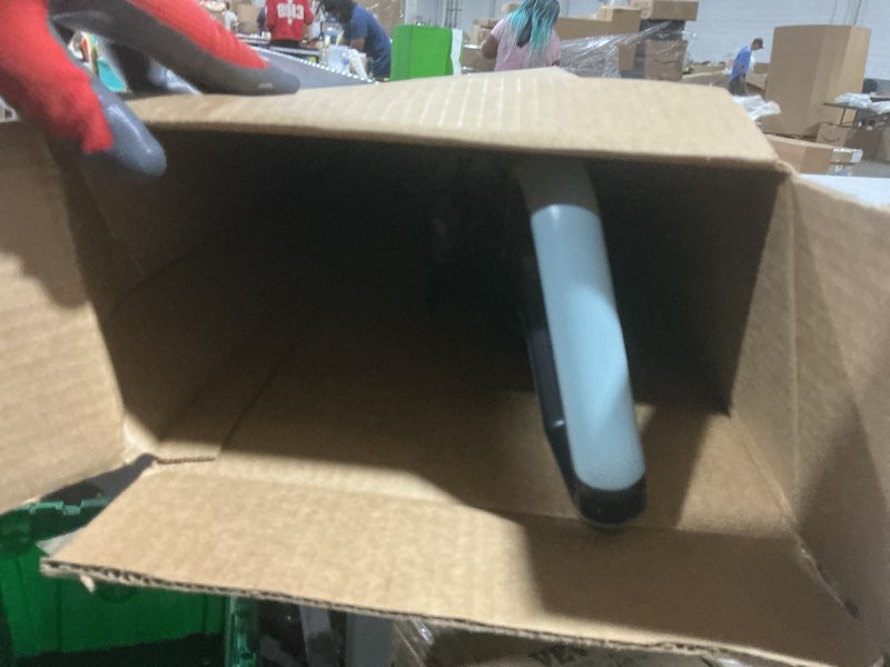 Condition photo showing As Is for shark steam & scrub steam mop, all-in-one scrubbing and sanitizing hard floor cleaner, led headlights, 4 dirt grip soft scrub pads included, xl water tank, swivel steering, hawaiian grey, s8001