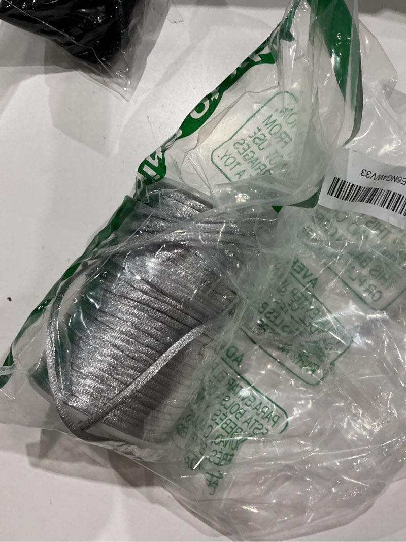 Condition photo showing Good Condition for 3.0 mm x 54 yards nylon satin cord beading braided thread string for chinese knotting rattail macrame bracelets necklaces jewelry making (gray)
