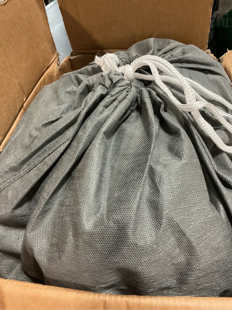 Condition photo showing Good Condition for umbrauto teardrop travel trailer cover fits 10'-12' trailers, 7 layers top heavy duty waterproof camper cover with windproof strap for r-pod trailers, clamshell trailers teardrop rv cover fits 10-12ft