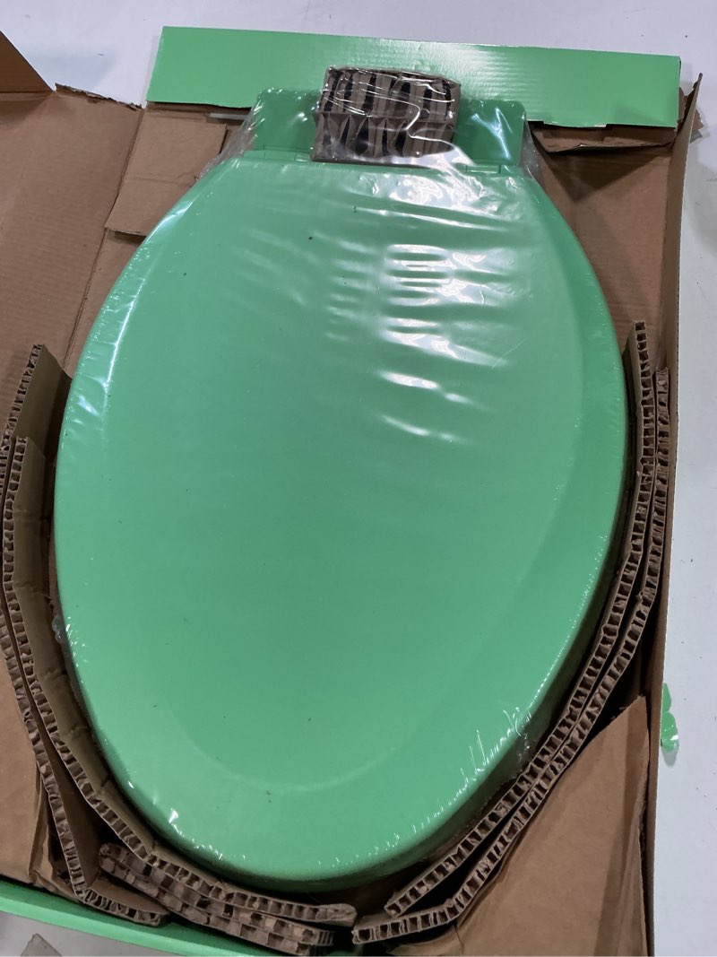 Condition photo showing Good Condition for Toilet Seat, Slow Close, Soft Touch, Ultra-Smooth Matte Finish (No Orange-Peel Texture), Premium Moulded Wood, Quick Release, PIKLiDS (Green, Elongated) Green Elongated