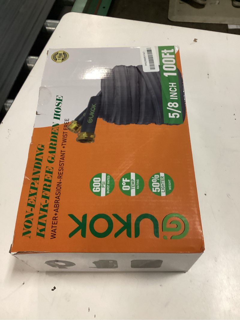 Condition photo showing New/Like New for garden hose 100 ft, non-expanding water hose, ultra-light & flexible, burst-resistant, kink-free, high-pressure garden hose all-weather use for lawns, gardens, and outdoor cleaning non-expanding 100 ft