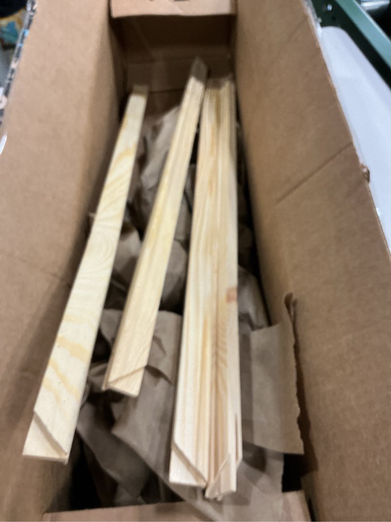 Condition photo showing As Is for uxcell DIY Canvas Stretcher Bars, 24 x 24 Inch Canvas Frame Wooden Frames Kit Sturdy Stretcher Frames for Oil Paintings Prints Posters