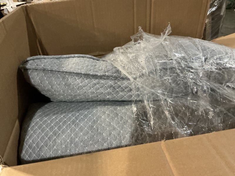 Condition photo showing As Is for Wedge Headboard Pillow for Bed, Queen Dorm Headboard Pillow Support for Sitting Up, Reading, Relaxing, Bolster Pillow with Removable Washable Cover, Gray Queen Grey - Bamboo-viscose Cover