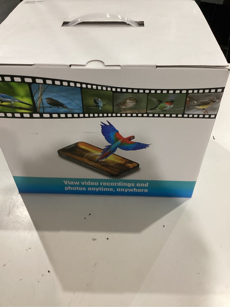 Condition photo showing New/Like New for bird feeder with camera solar powered outdoor,bird house cam with ai identify wild birds,live view, smart hummingbird feeder square roof birdhouse