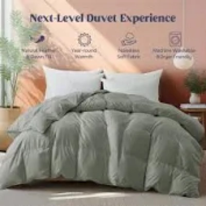 down alternative comforter king size duvet insert,all season duvet insert with corner tabs,light greencomforter queen 90x90 in (similar no same)