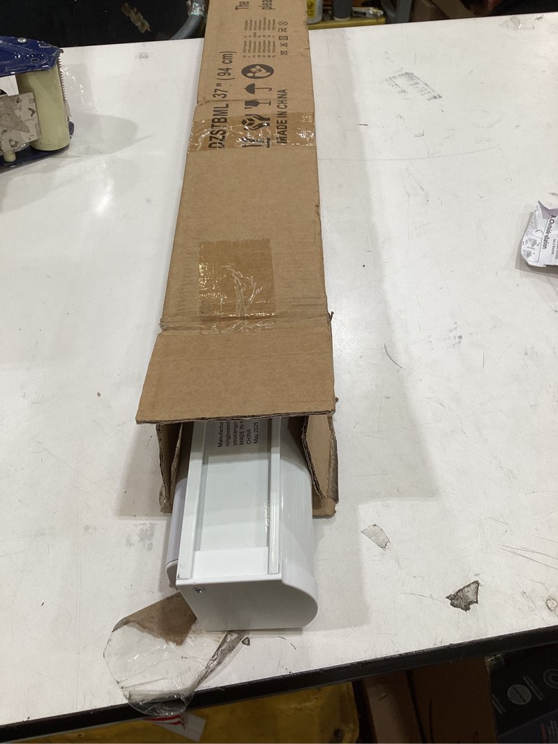Condition photo showing item condition for SEEYE Cordless Zebra Blinds for Window & French Door, Free-Stop Roller Window Shades with Valance, 37" W x 90" H, Light Filtering Sheer Blinds & Shades, Easy to Install, White White - Light Filtering 37"W x 90"H