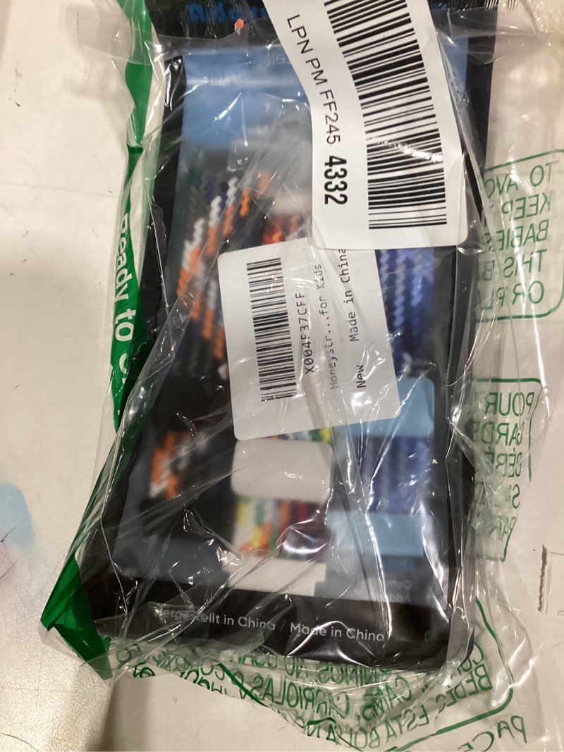 Condition photo showing As Is for 3 Pack Adjustable Braided Stretchy Solo Loop Compatible with Gizmo Watch 3 2 1/ Gabb Watch 3 2 1/ SyncUP/Cosmo JrTrack Kid Watch, 20mm Soft Breathable Kids Bands with Magnetic Buckle for Boys Girls Rainbow/Jeans/Multi-Blue
